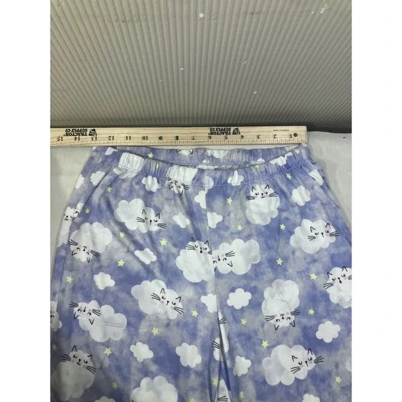 Secret Treasures Cat Nap Pajama Set Purple Clouds Cats Sleepwear Women's Size S - Picture 8 of 12